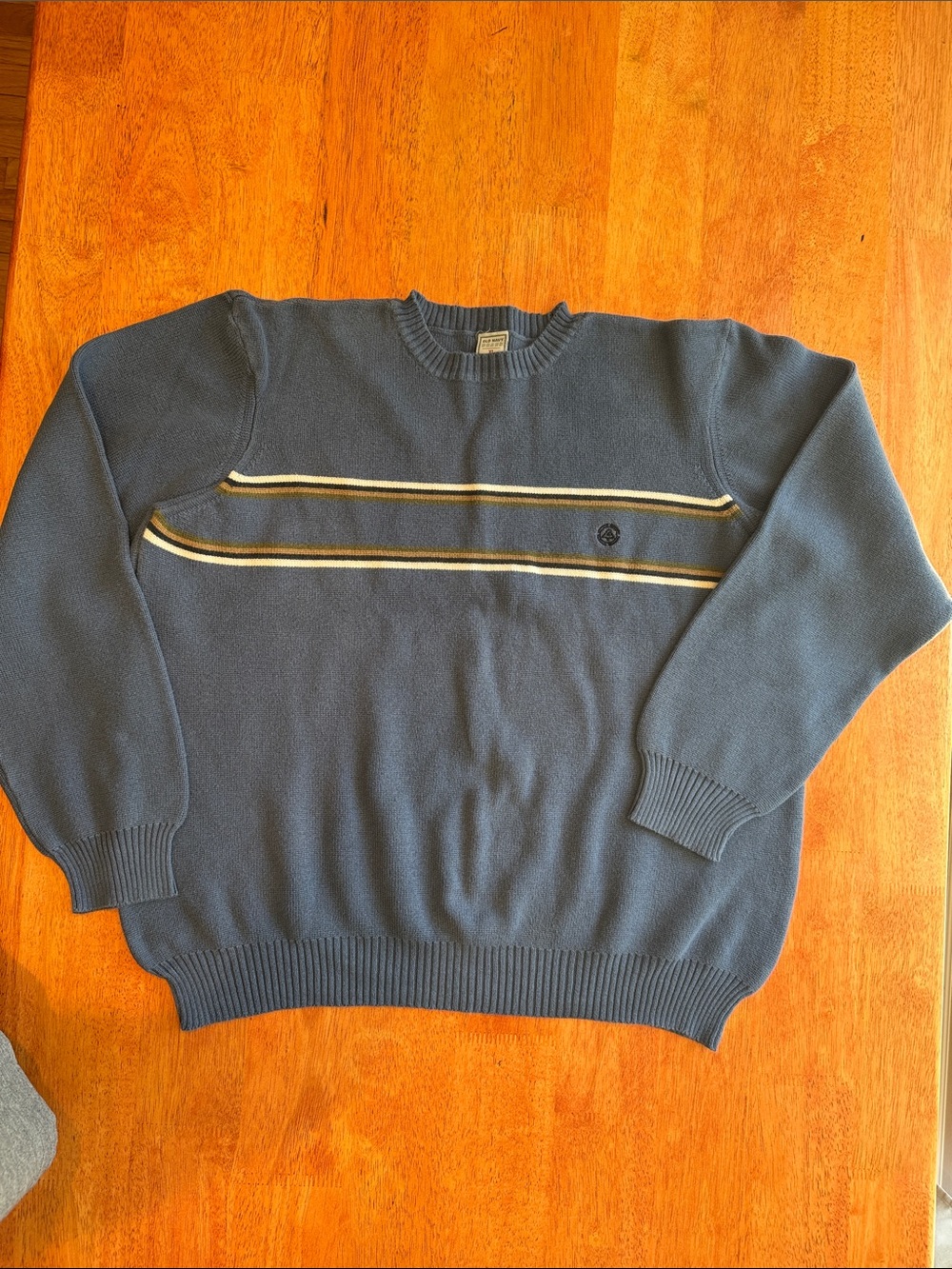 Men's XL Old Navy Crewneck Stripe Sweater - Blue